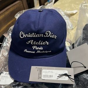 Dior Blue Embroidered Cap